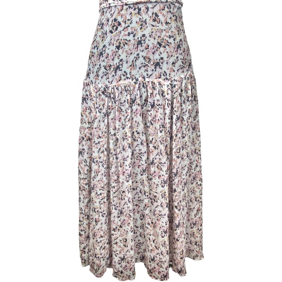 ALL SAINTS ☆ Alix Freefall Floral Midi Dress ☆ Chalk White ☆ Size X-Small - Picture 5 of 9